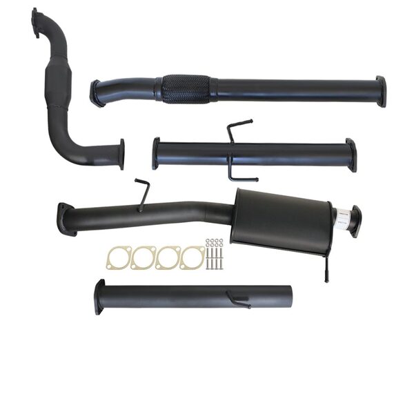 MITSUBISHI TRITON MN 2.5L 4D56 HP 7/2009 - 1/2015 3" TURBO BACK CARBON OFFROAD EXHAUST WITH CAT AND MUFFLER - MI250-MC 2