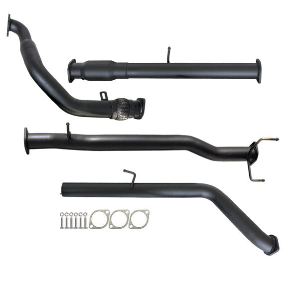 MAZDA BT-50 UN 2.5L & 3.0L 07 - 11 MANUAL 3" TURBO BACK CARBON OFFROAD EXHAUST WITH CAT NO MUFFLER - MZ247-PC 2