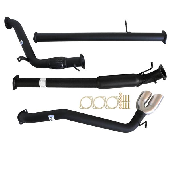 MAZDA BT-50 UP, UR 3.2L 9/2011 - 9/2016 3" TURBO BACK CARBON OFFROAD EXHAUST WITH HOTDOG ONLY SIDE EXIT TAILPIPE - MZ248-HOS 2