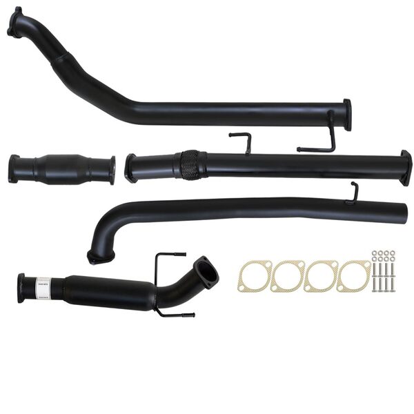 Fits Toyota HILUX KUN16/26 3L 1KD-FTV D4D 2005 - 9/2015 3" TURBO BACK CARBON OFFROAD EXHAUST WITH CAT & HOTDOG - TY233-HC 2