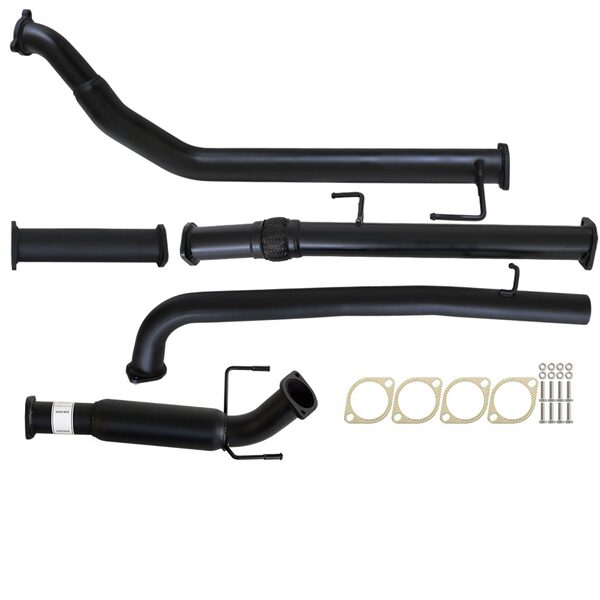 Fits Toyota HILUX KUN16/26 3L 1KD-FTV D4D 2005 - 9/2015 3" TURBO BACK CARBON OFFROAD EXHAUST WITH HOTDOG ONLY - TY233-HO 2