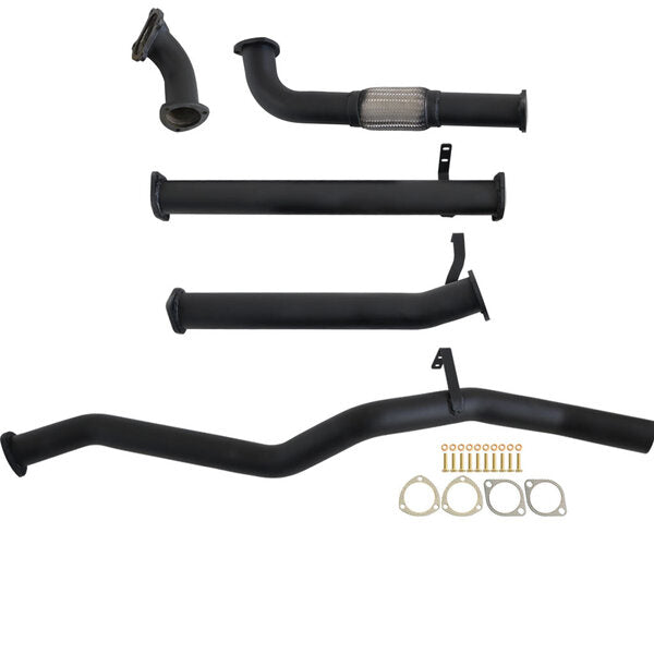 Fits Toyota LANDCRUISER 60 SERIES WAGON 4.0D 12H-T 3" TURBO BACK CARBON OFFROAD EXHAUST WITH PIPE ONLY - TY261-PO 2