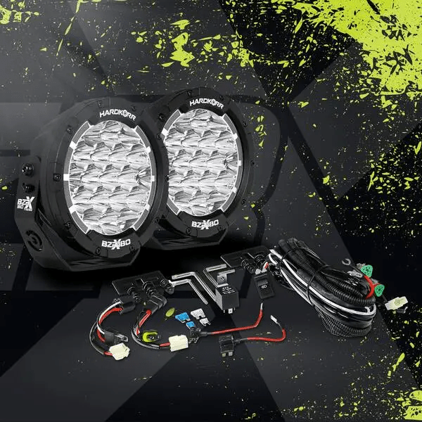 Image of HARDKORR BZR-X SERIES 7? LED DRIVING LIGHTS (PAIR W/HARNESS) - HKBZRX180 9