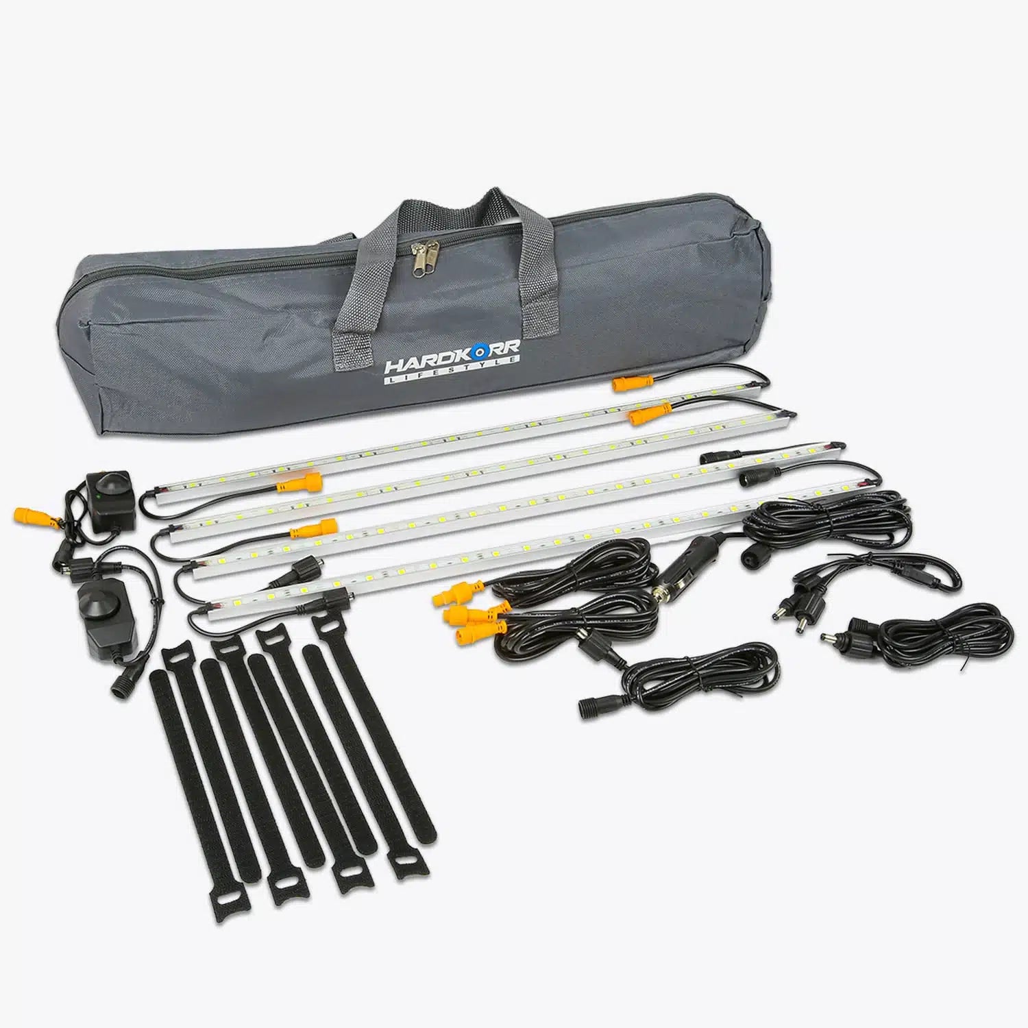 Image of HARDKORR Lifestyle 4 Bar Orange/White LED Camping Light Kit - HKLSCAMP4 1 Hardkorr