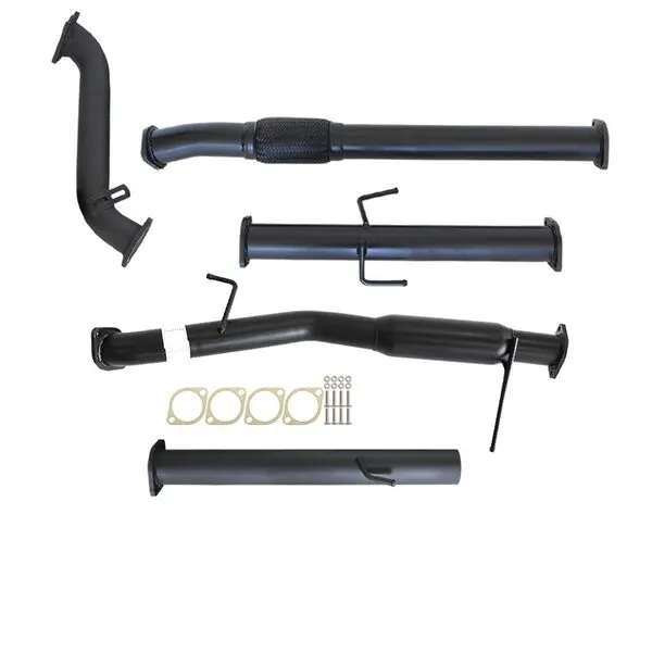 MITSUBISHI TRITON ML 2.5L 4D56 06 - 09 3" TURBO BACK CARBON OFFROAD EXHAUST WITH HOTDOG NO CAT - MI249-HO 3