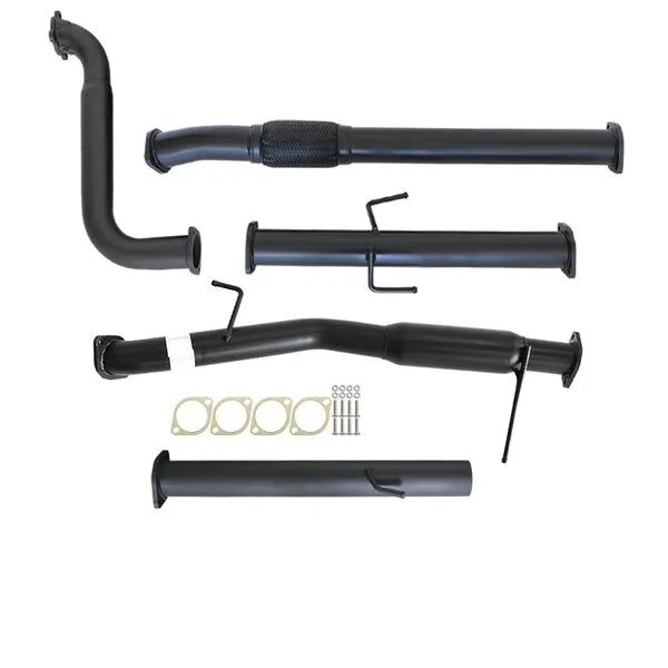 MITSUBISHI TRITON MN 2.5L 4D56 HP 7/2009 - 1/2015 3" TURBO BACK CARBON OFFROAD EXHAUST WITH HOTDOG NO CAT - MI250-HO 3