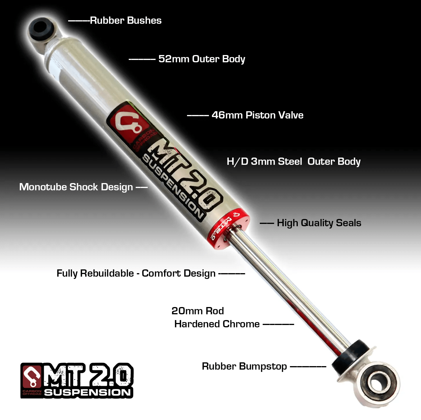 Image of MT 2.0 Ford Everest 2015-2019 Strut Shock Kit 2-3 Inch - MT-FORD-EVER2_2SD 18