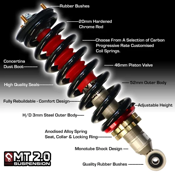 MT2.0 Fits Toyota Hilux N70 Vigo Front Adjustable Struts 2-3 Inch - MT20-TOYOTA-HILUX-N70_FPR 7