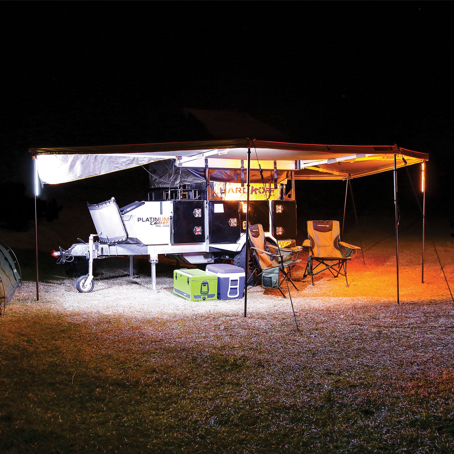 Image of HARDKORR 4 Bar Tri - Colour LED Camp Light Kit - CAMPKITOW4D 1 Hardkorr
