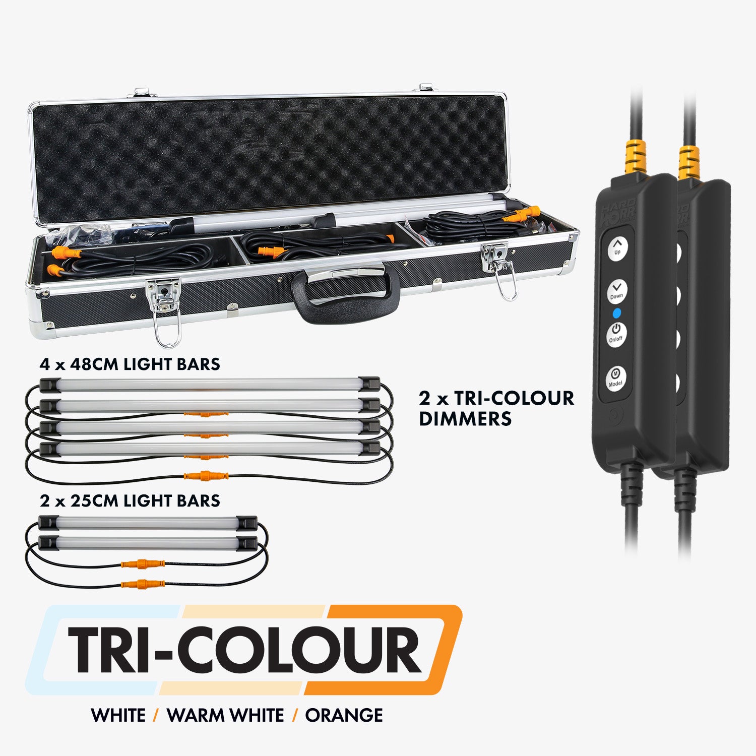 Image of HARDKORR 6 Bar Tri - Colour LED Camp Light Kit - CAMPKITOW6D 5 Hardkorr