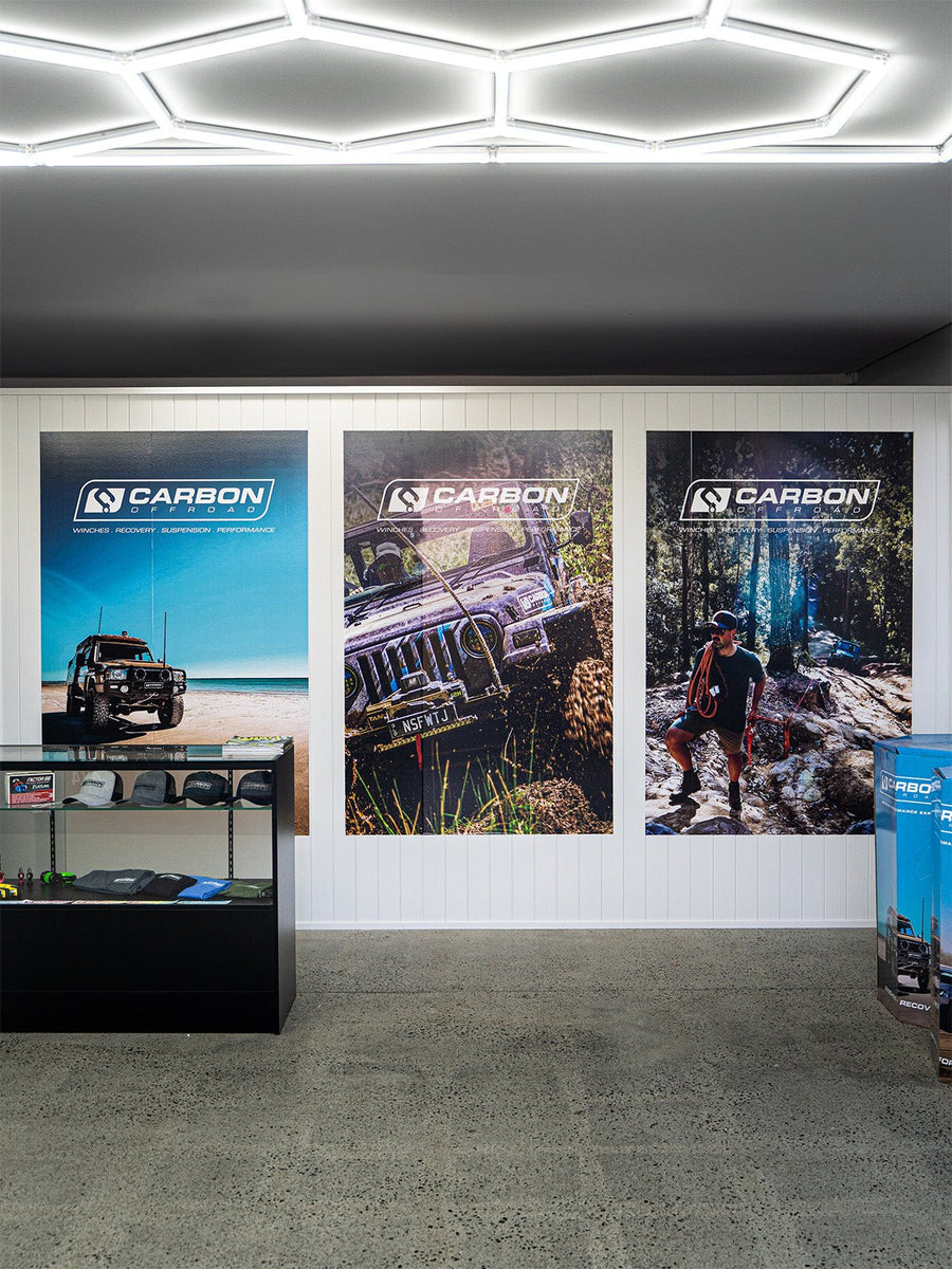 Carbon Offroad Vinyl Wall Banner Sticker 1200 x 1800mm TJ - CW - VS - 18 - TJ 2