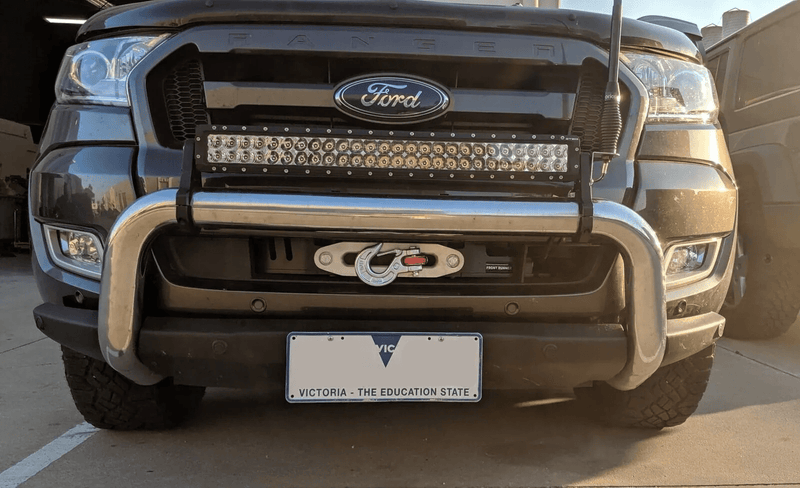 Load image into Gallery viewer, Ford Ranger PX PX2 Hidden Winch Cradle in bumper mount
