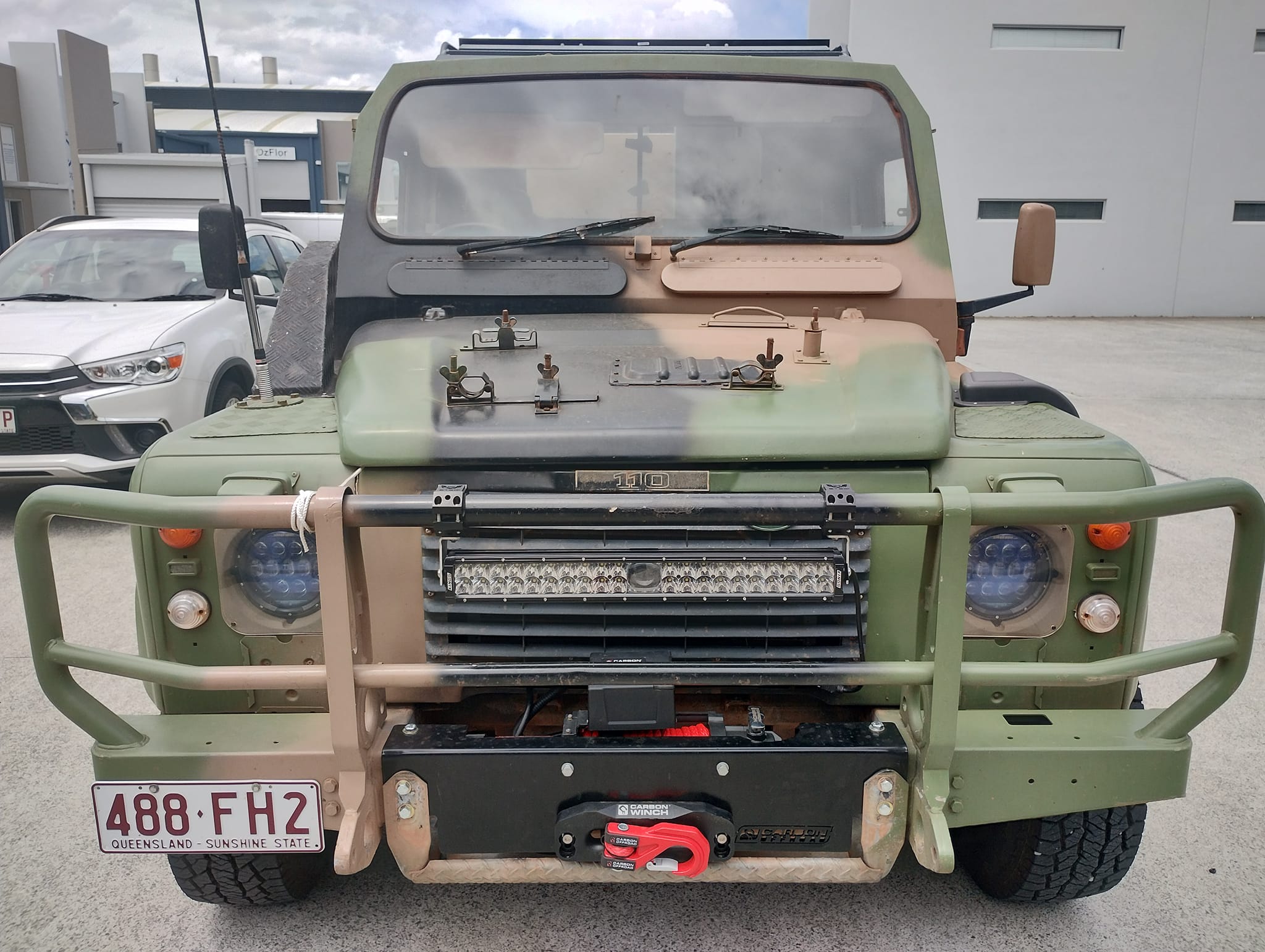 Image of Carbon Offroad Hidden Winch Cradle for Ex-Army Landrover Perentie 4x4 and 6x6 - CW-LRP-CRADLE 1