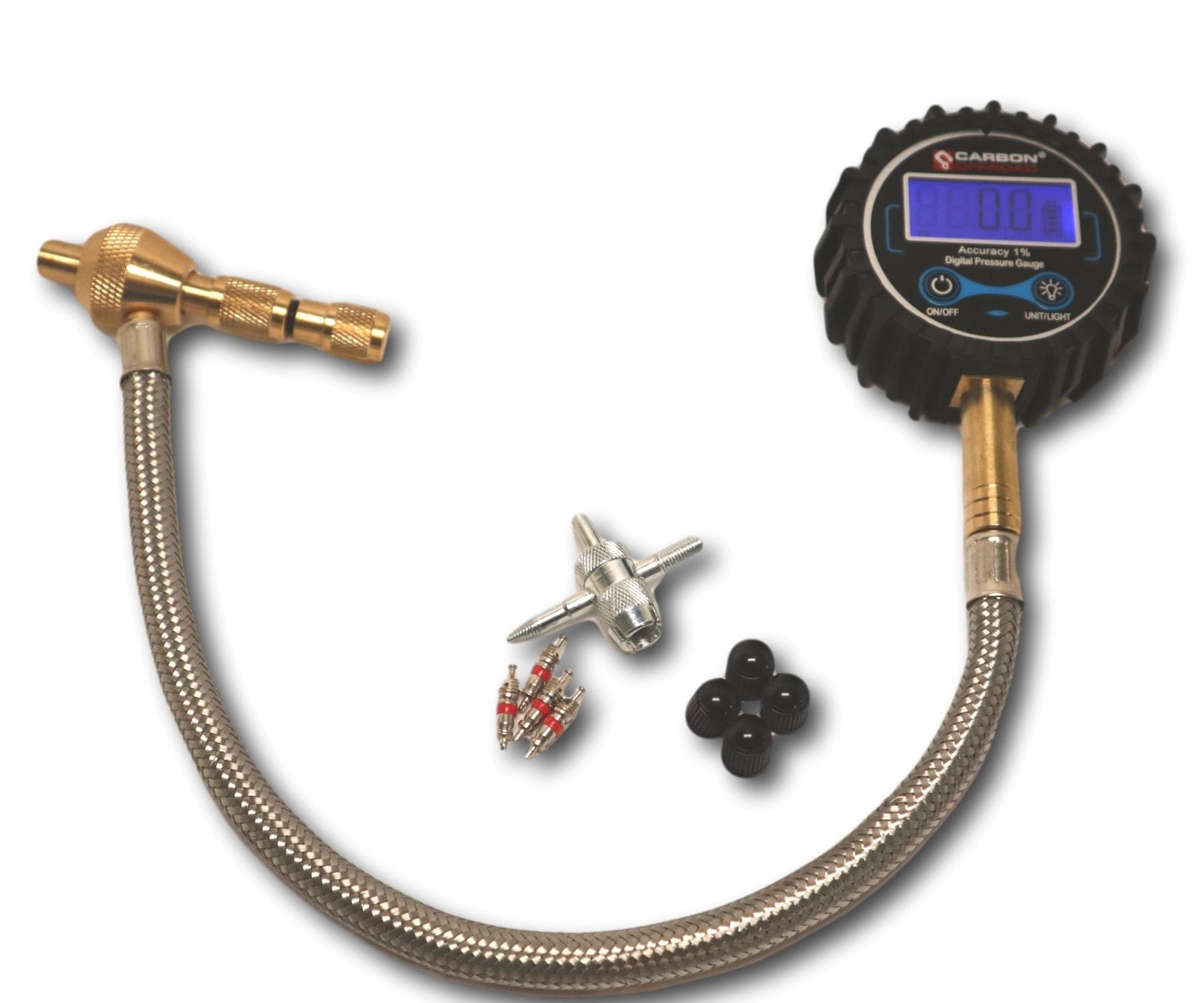 Image of Carbon Offroad Speedy Tyre Deflator / Pressure Gauge Analogue or Digital - CW-TDK-D 3
