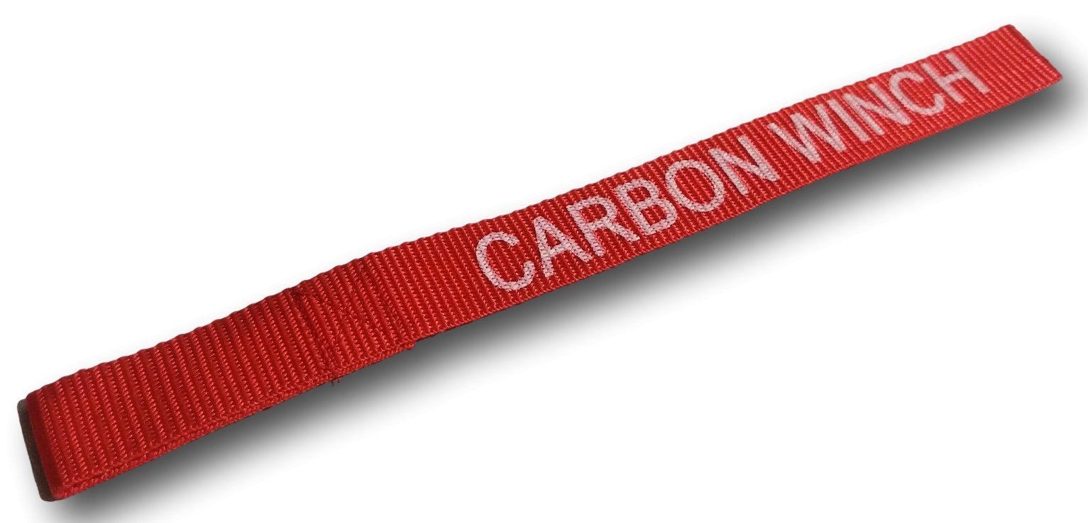 Image of Carbon Winch Nylon Hook Strap with Logo - CW-HS 1