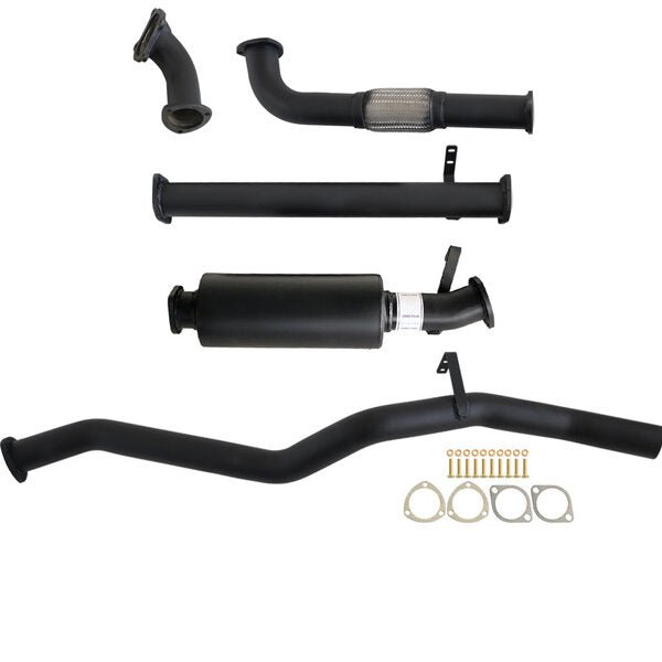 Fits Toyota LANDCRUISER 60 SERIES WAGON 4.0D 12H-T 3" TURBO BACK CARBON OFFROAD EXHAUST WITH MUFFLER - TY261-MO 1
