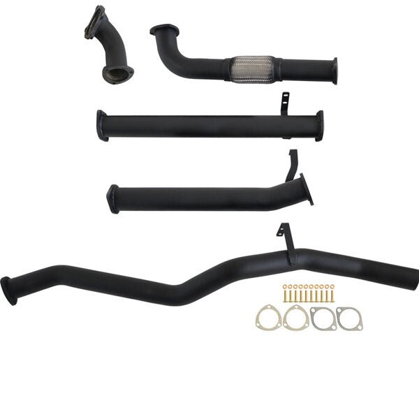 Fits Toyota LANDCRUISER 60 SERIES WAGON 4.0D 12H-T 3" TURBO BACK CARBON OFFROAD EXHAUST WITH PIPE ONLY - TY261-PO 1