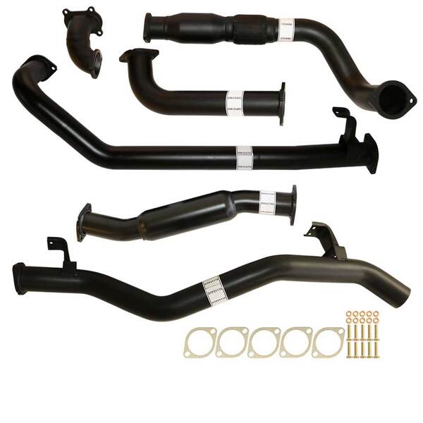 Fits Toyota LANDCRUISER 79 SERIES HDJ79R SINGLE CAB UTE 4.2L 2001 -2007 3" TURBO BACK CARBON OFFROAD EXHAUST CAT & HOTDOG - TY215-HC 1