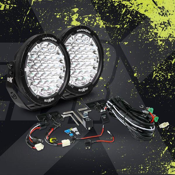 Load image into Gallery viewer, HARDKORR BZR-X SERIES 9? LED DRIVING LIGHTS (PAIR W/HARNESS) - Carbon Offroad
