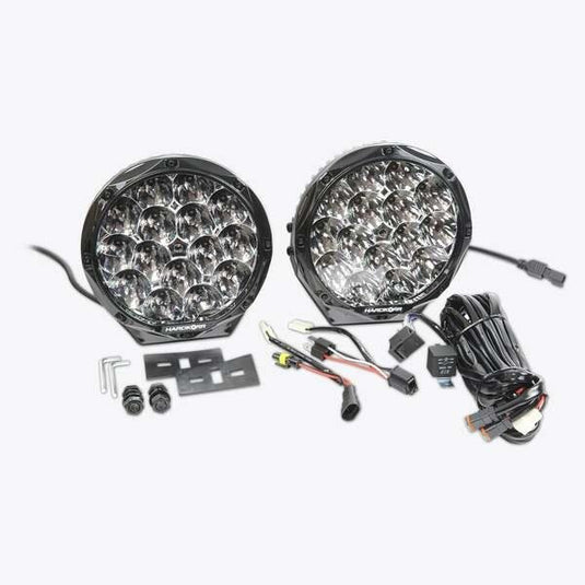 HARDKORR LIFESTYLE 8.5? LED DRIVING LIGHTS (PAIR W/HARNESS) - Carbon Offroad