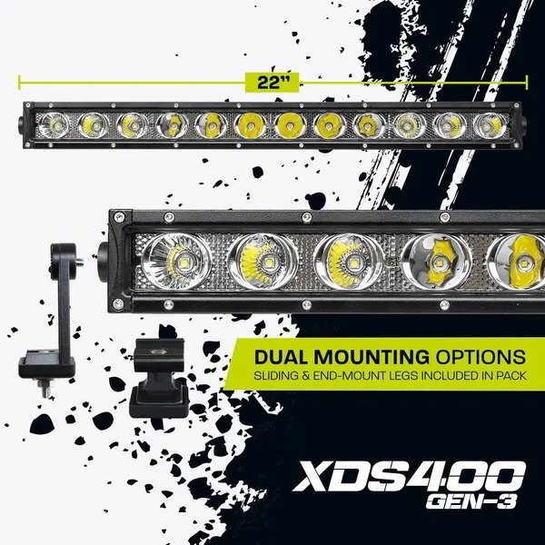 Image of HARDKORR XD-GEN3 SERIES 22? SINGLE ROW LED LIGHT BAR - XDS400-G3 3