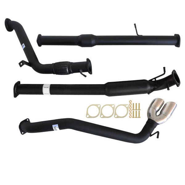 MAZDA BT-50 UP, UR 3.2L 2011 - 9/2016 3" TURBO BACK CARBON OFFROAD EXHAUST WITH CAT/HOTDOG & DIFF DUMP TAILPIPE - MZ248-HCS 1