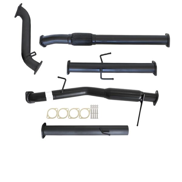 MITSUBISHI TRITON ML 2.5L 4D56 06 - 09 3" TURBO BACK CARBON OFFROAD EXHAUST WITH HOTDOG NO CAT - MI249-HO 4