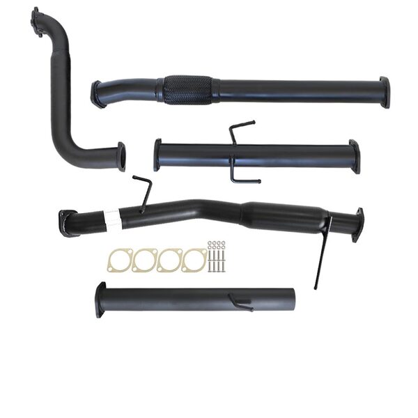 MITSUBISHI TRITON MN 2.5L 4D56 HP 7/2009 - 1/2015 3" TURBO BACK CARBON OFFROAD EXHAUST WITH HOTDOG NO CAT - MI250-HO 1