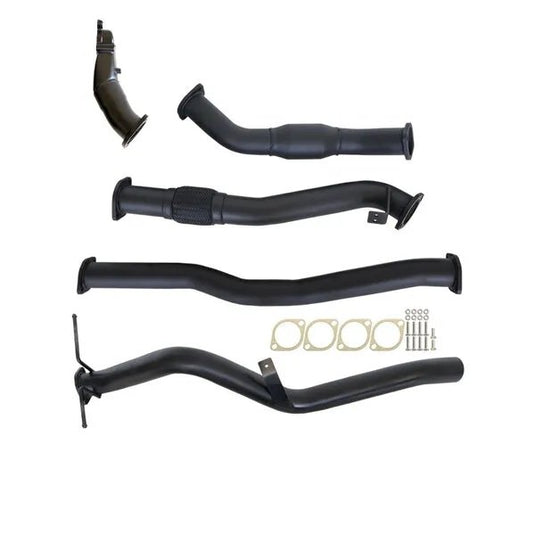NISSAN NAVARA D22 2.5L YD25 07 - 15 3" TURBO BACK CARBON OFFROAD EXHAUST SYSTEM WITH CAT NO MUFFLER - Carbon Offroad