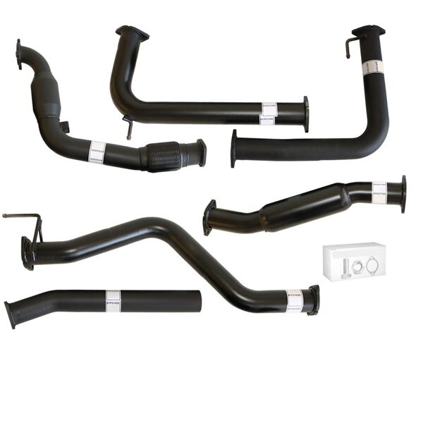 NISSAN NAVARA D40 AUTO 2.5L YD25D 07 - 16 3" TURBO BACK CARBON OFFROAD EXHAUST WITH CAT & HOTDOG - NI220-HC 1