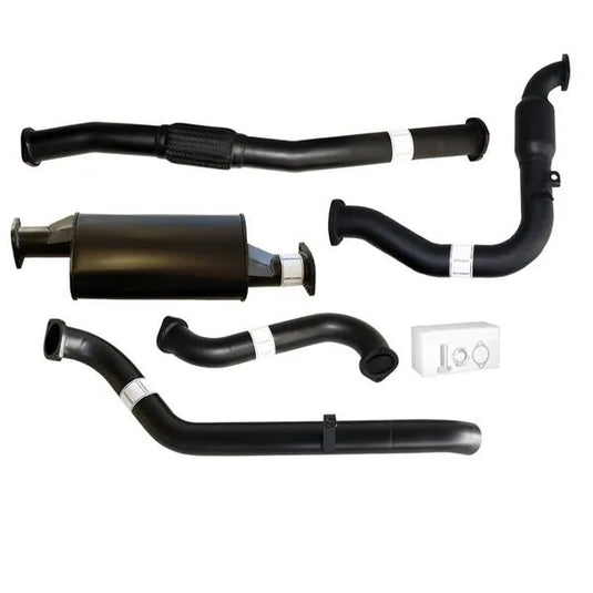 NISSAN PATROL GU Y61 3.0L 2000 -2016 UTE, WAGON 3" TURBO BACK CARBON OFFROAD EXHAUST WITH CAT & MUFFLER - Carbon Offroad