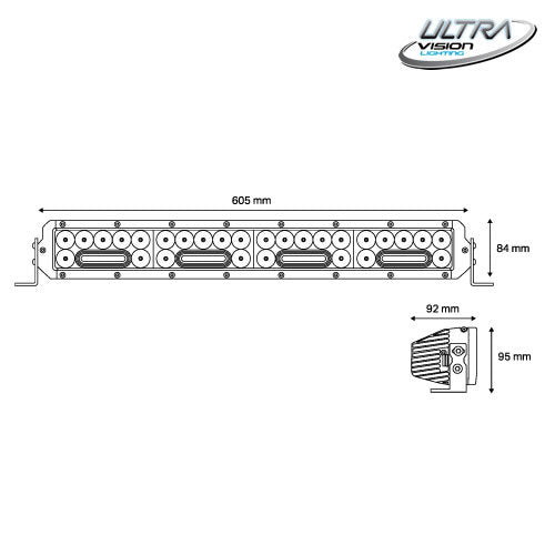 Image of NITRO Maxx 205W 24″ LED Light bar - DVM205LED 6