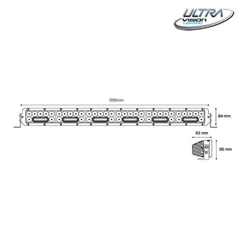 Image of NITRO Maxx 305W 35″ LED Light bar - DVM305LED 6