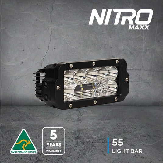 NITRO Maxx 55W 7″ LED Light bar - Carbon Offroad