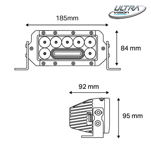 NITRO Maxx 55W 7″ LED Light bar - 6