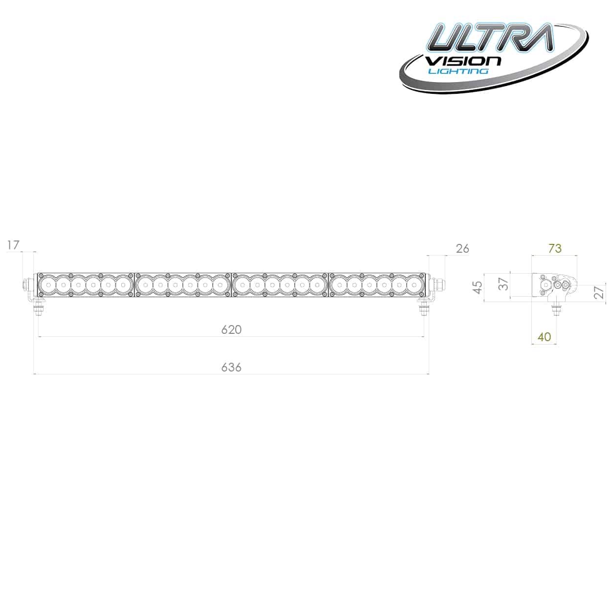 Raptor 120 LED 26.5″ Light Bar - 6