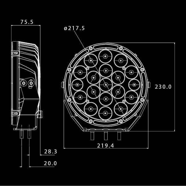 Image of Raptor 120 LED 9″ Driving Light (Pair) - 7