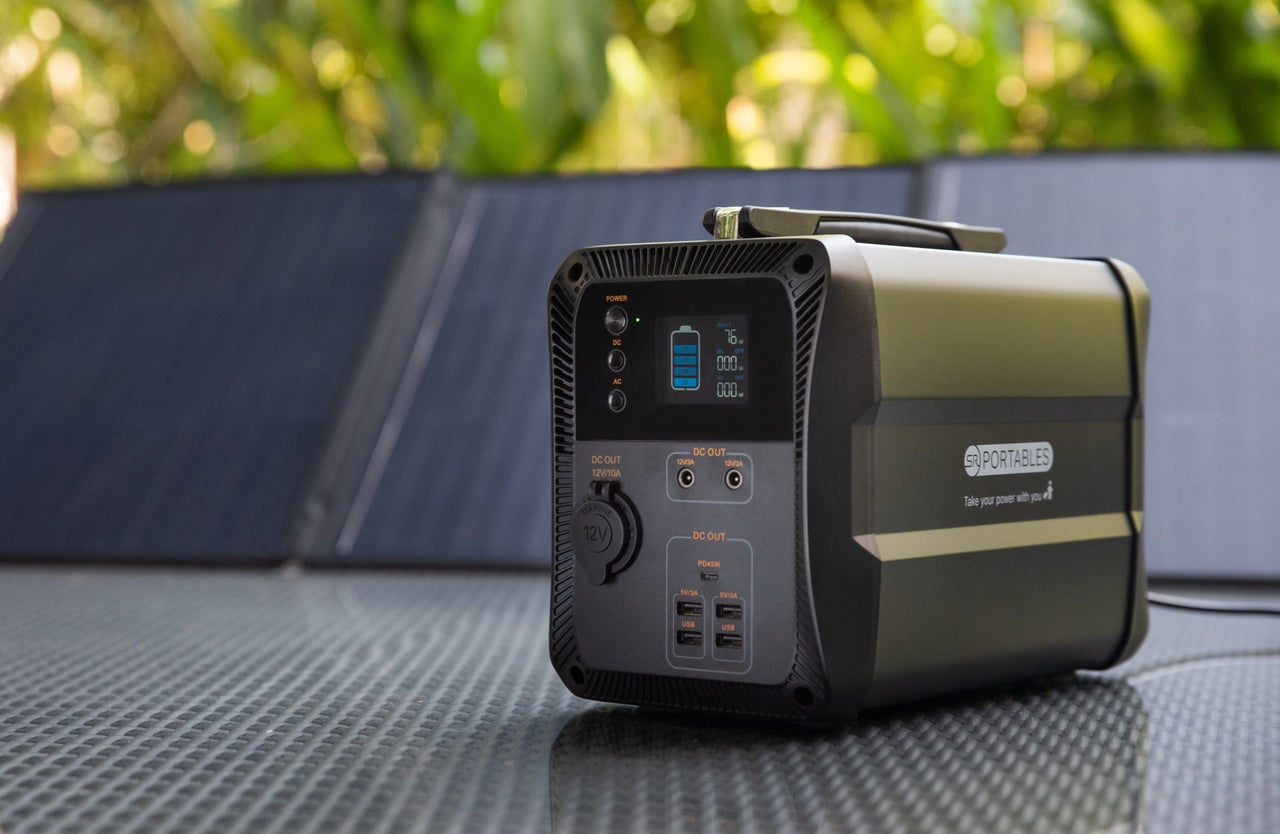 SR Portables Cleo 400wh 33ah Portable Lithium Solar Generator Plus 100w Solar Panel - Starlink Compatible - CLEO-100W 2