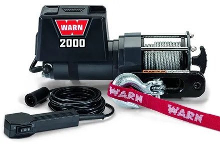 WARN DC2000 12v Ute / Atv / Quad / Gator / Buggy Winch Steel Cable - Carbon Offroad
