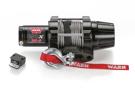 Warn VRX 35-S ATV Synthetic Rope Winch - Carbon Offroad