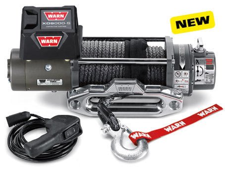 Load image into Gallery viewer, Warn XD9000-s Winch (Synthetic Rope) - Carbon Offroad
