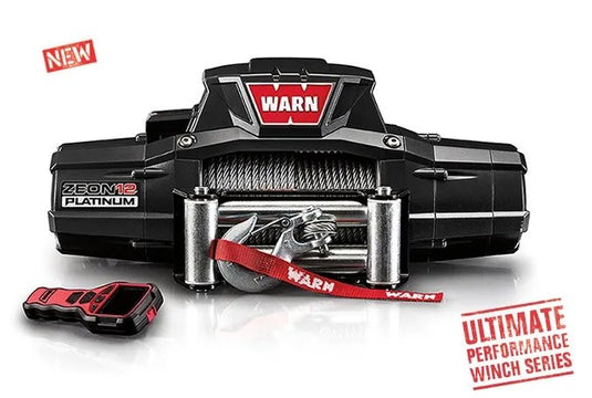 Warn Zeon Platinum 10 10,000lb(4536kg) 12v 4x4 Winch Steel Cable - Carbon Offroad